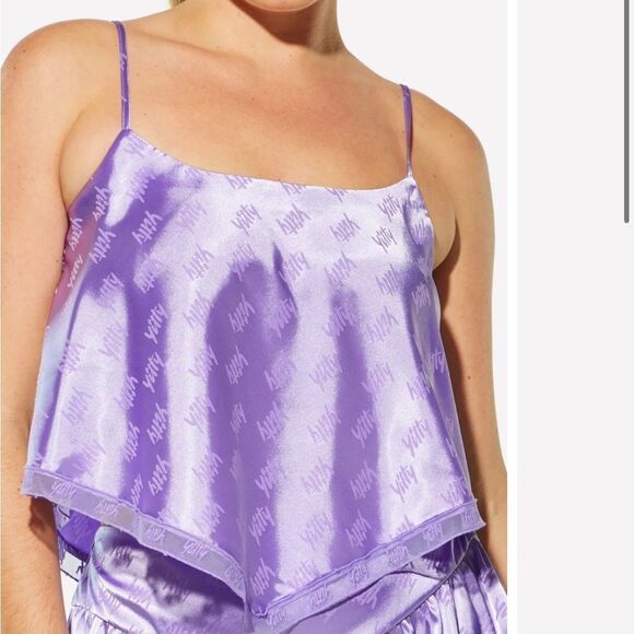 Fabletics yitty purple satin flowly camisole 1x - Picture 1 of 9